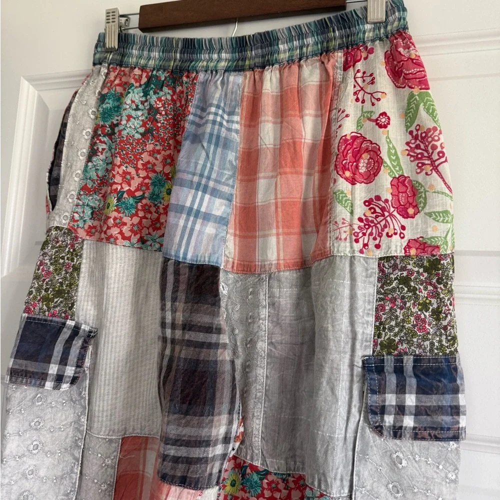 Young Threads Patchwork Pants NWT Medium Boho Cottagecore - Picture 11 of 14